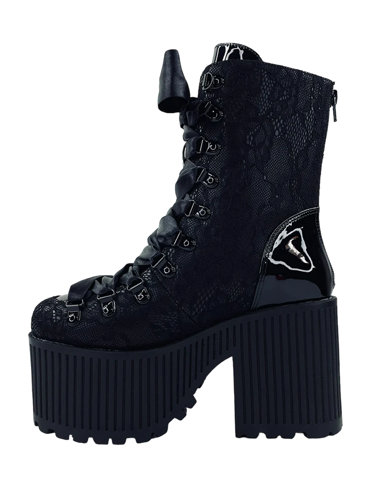 Pandora Platform Boot Black Lace - Image 4