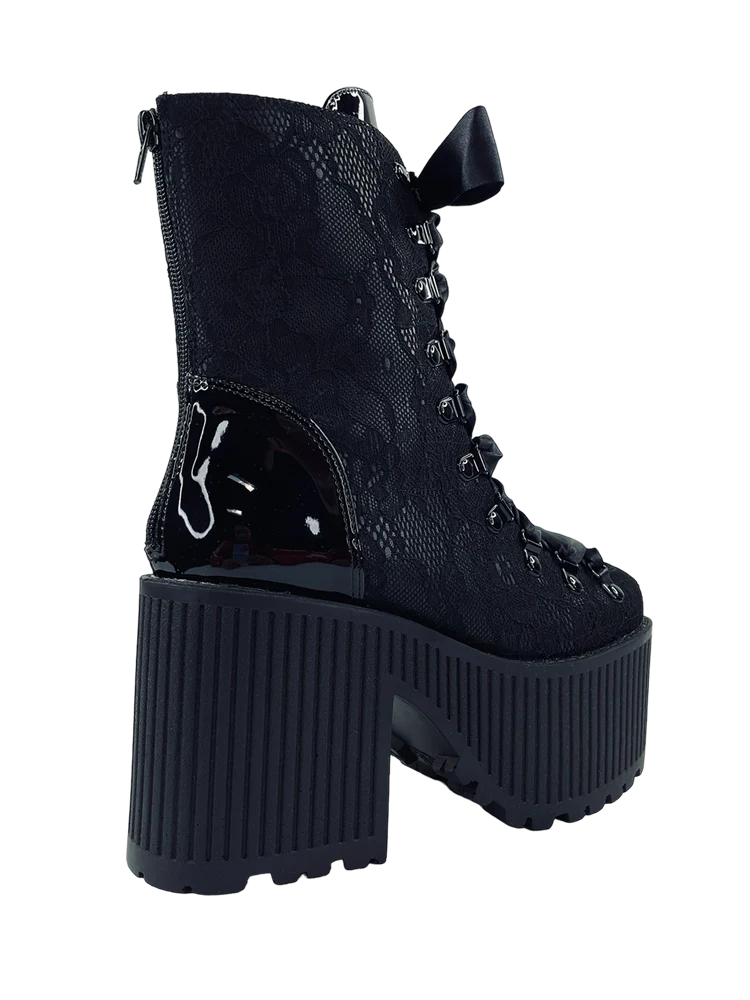 Pandora Platform Boot Black Lace - Image 5