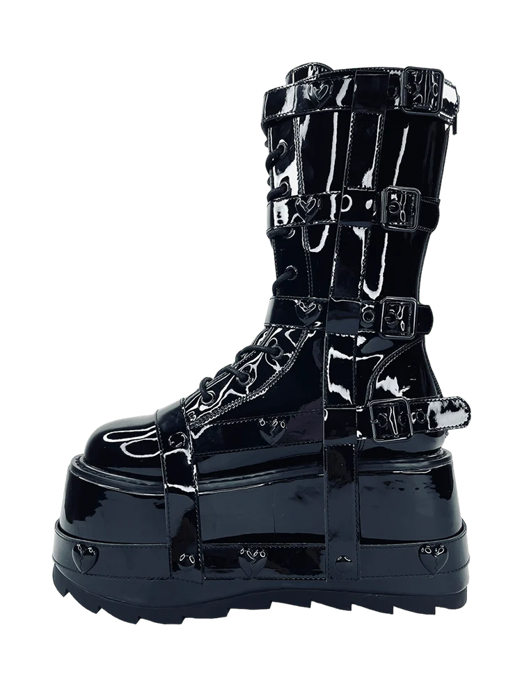 TRANCE BNDG HEART - BLACK PATENT - Image 4
